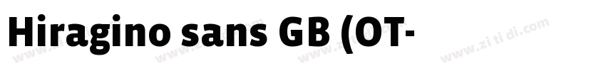 Hiragino sans GB (OT字体转换 Hiragino sans GB (OT字体转换